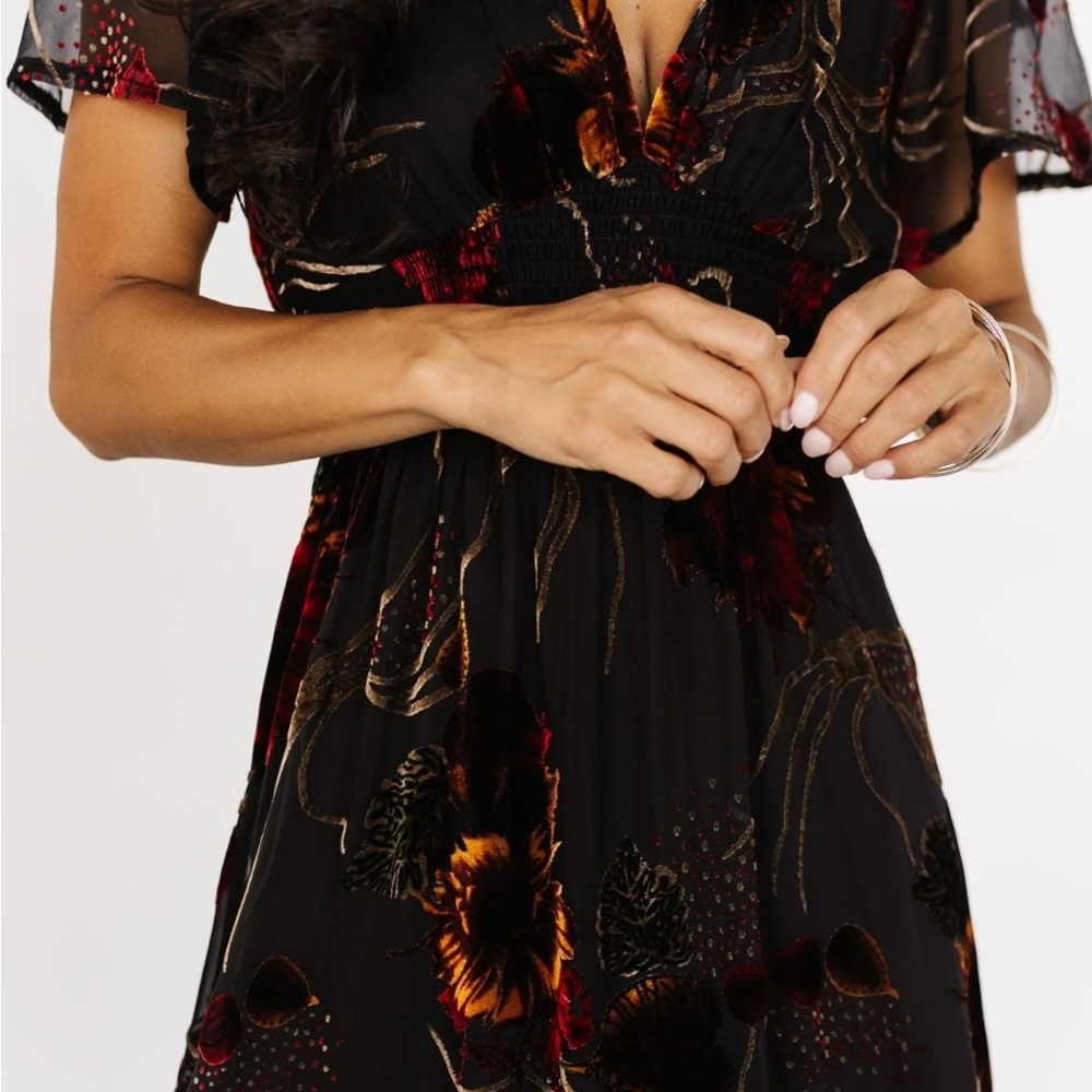 Baltic Born Velvet Burnout Floral Maxi Dress - Picture 3 of 6